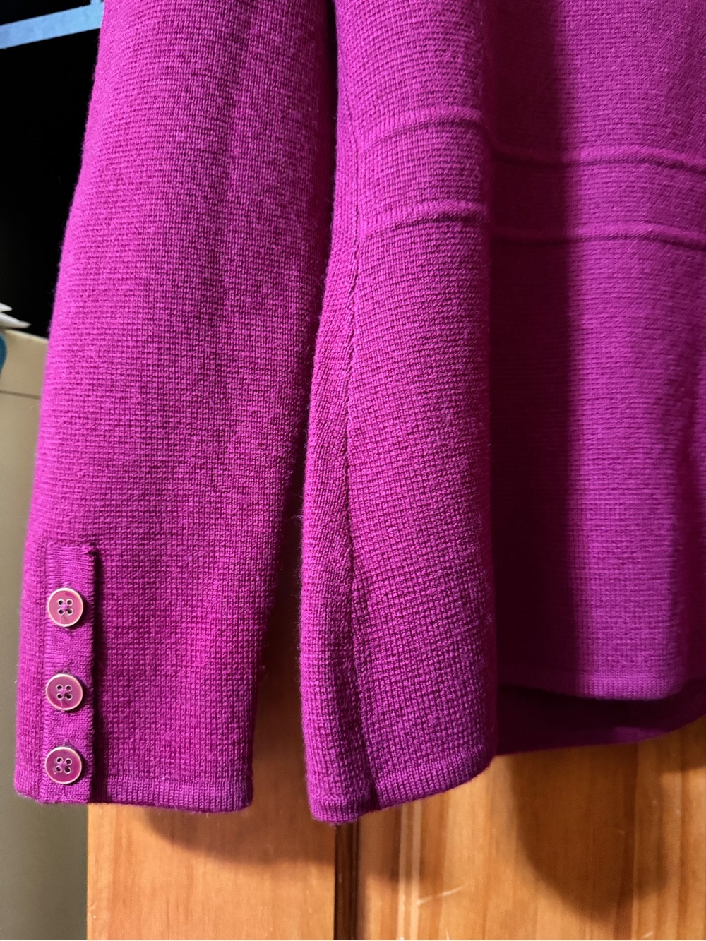 Talbots Raspberry Knit Blazer Jacket - Picture 6 of 7